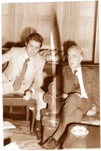 Con Louis Arie Pincus Presidente de la Organización Sionista Mundial (1968-Oct.1973).