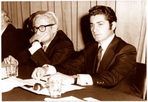 Con Nahum Goldman, Presiente Congreso Judío Mundial, 1970.
